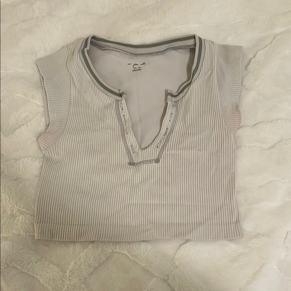 Urban Outfitters - Gray Striped Women's Top